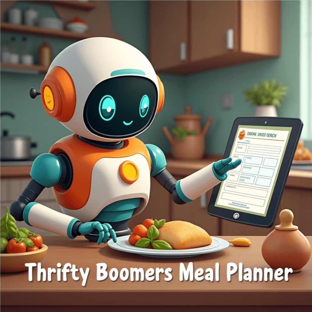 robot in a kitchen looking at a computer screen