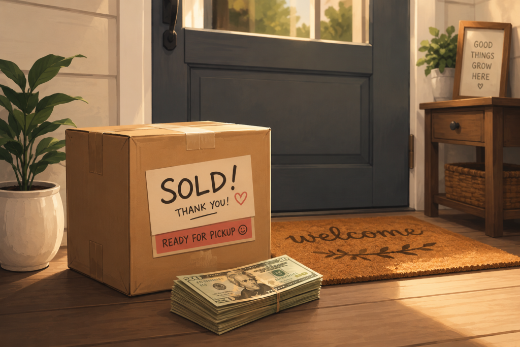 Cash earned from selling an unused household item.