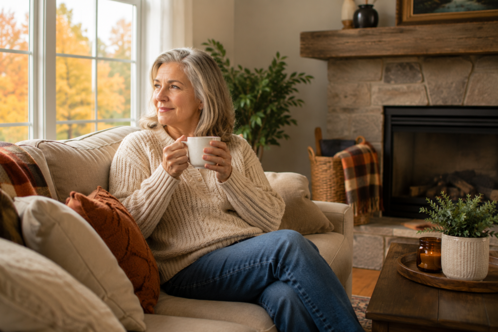 Comfortable home after completing simple fall energy-saving maintenance