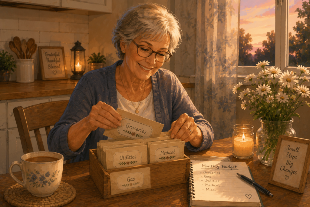 Feeling in control after starting a simple envelope budgeting system.