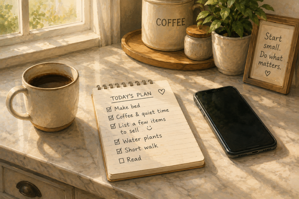 Simple monthly checklist for selling items online