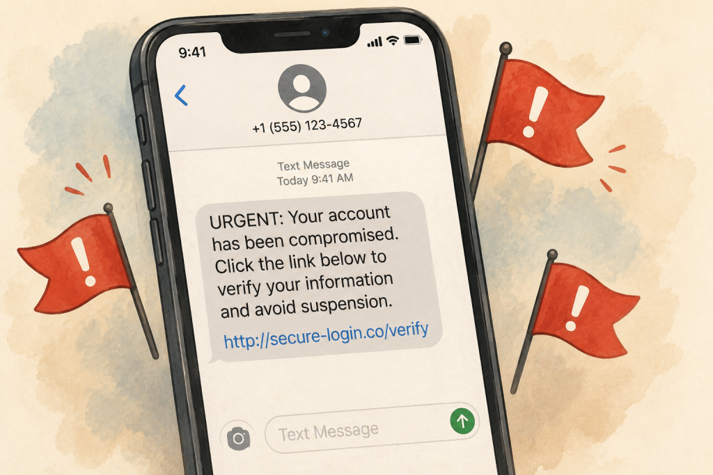 Warning signs and how to spot a scam text message